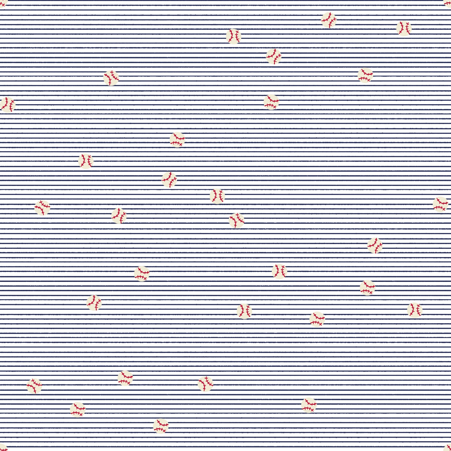 Navy Red Cream Play Ball Micro Stripe, Field Notes by Bri Powell for CLUB Fabrics