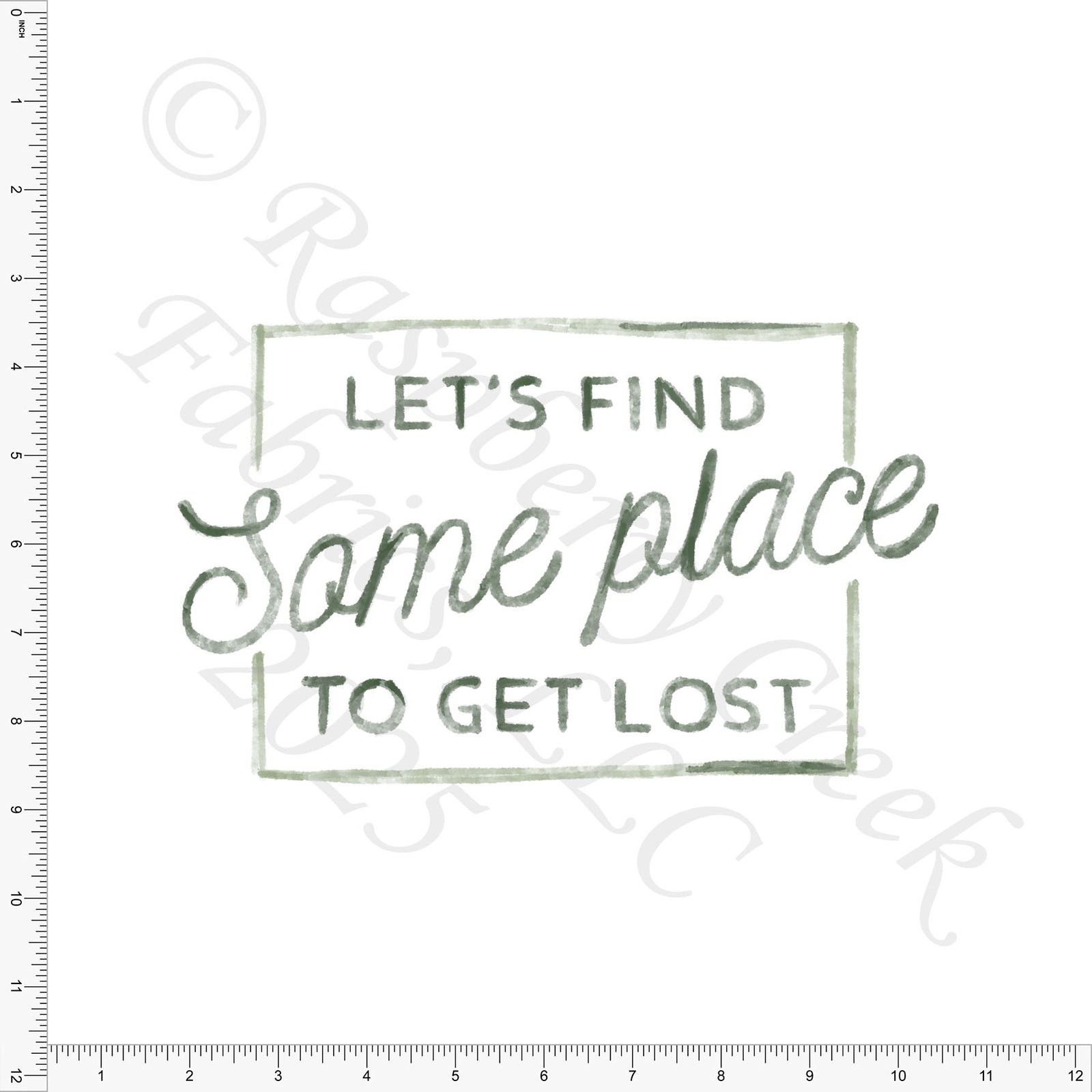 Find Someplace To Get Lost Tonal Hunter Green Panel Fishwife by Bri Powell for Fall 2025 CLUB Fabrics
