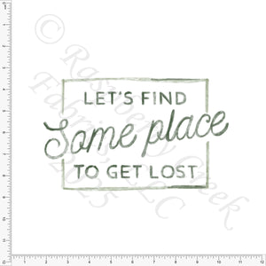 Find Someplace To Get Lost Tonal Hunter Green Panel Fishwife by Bri Powell for Fall 2025 CLUB Fabrics