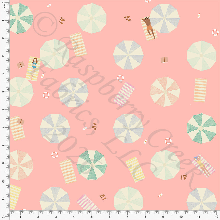 Light Purple Light Peacock Yellow Blossom Beach Please, Florida by Bri Powell for CLUB Fabrics