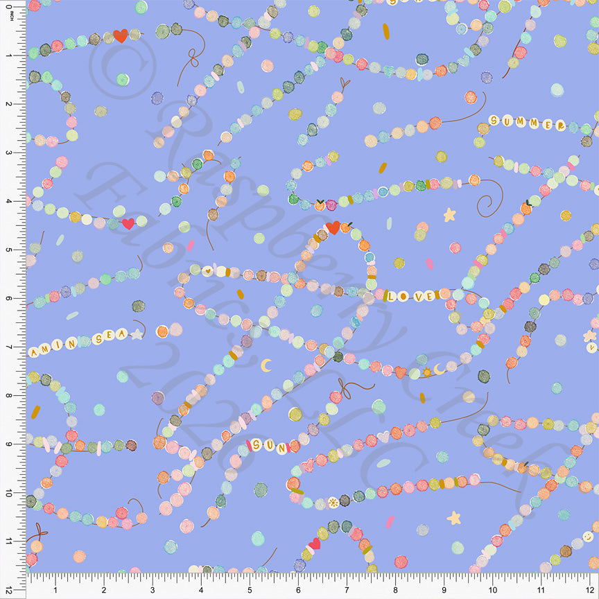 Deep Lilac Orange Light Peacock Bracelet Swap, Florida by Bri Powell for CLUB Fabrics