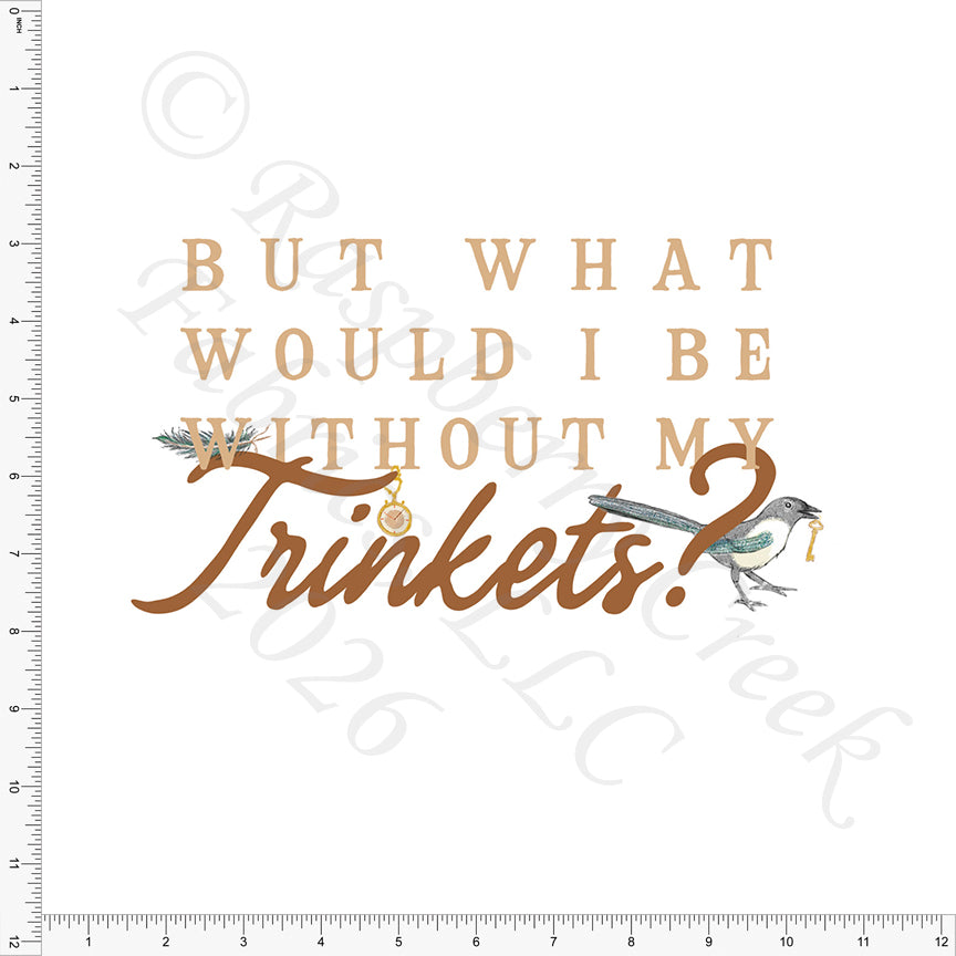 Brown Khaki Teal Grey Trinkets Panel, Found Things by Bri Powell for CLUB Fabrics