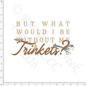 Brown Khaki Teal Grey Trinkets Panel, Found Things by Bri Powell for CLUB Fabrics