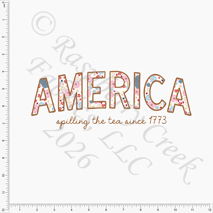 Cream Pink Light Blue Spill The Tea Panel, Oh My Stars by Bri Powell for CLUB Fabrics