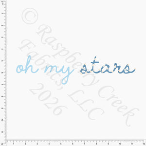 Light Blue Cream Oh My Stars Panel, Oh My Stars by Bri Powell for CLUB Fabrics