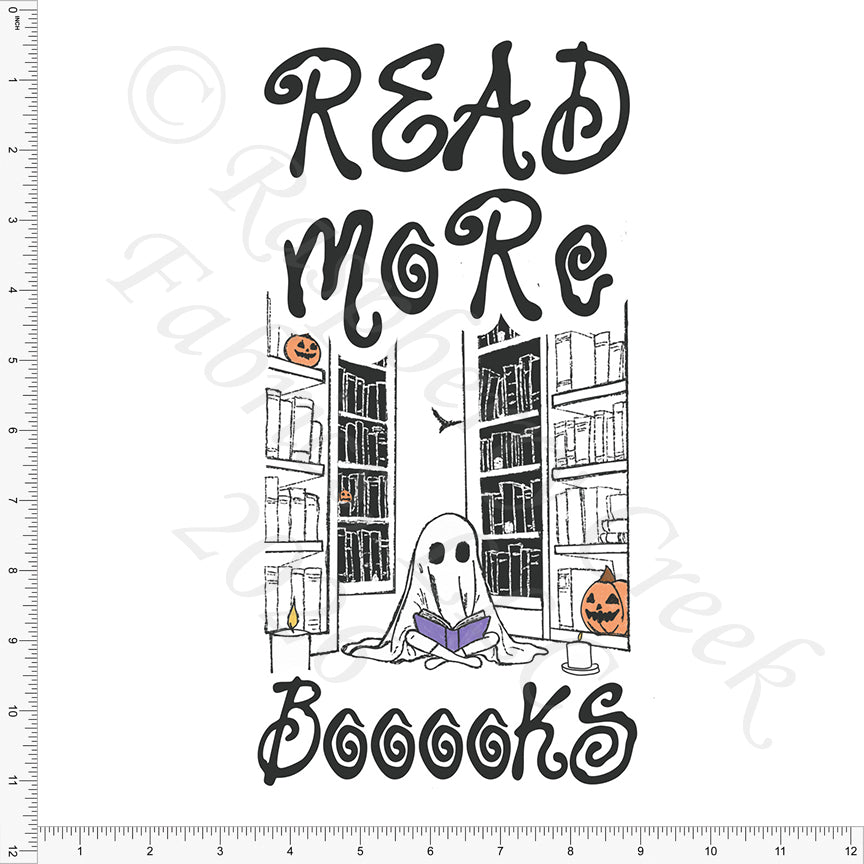 Black Orange Purple Read More BOOooks Panel, Read More BOOooks by Bri Powell for CLUB Fabrics