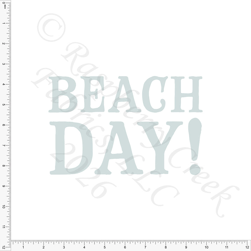 Dusty Blue Beach Day Panel, Saltwater by Bri Powell for CLUB Fabrics