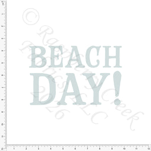 Dusty Blue Beach Day Panel, Saltwater by Bri Powell for CLUB Fabrics