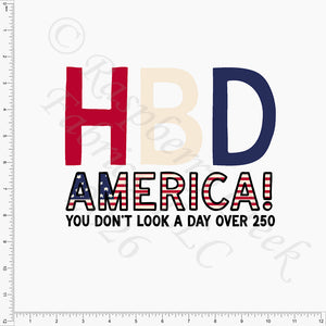 Red Navy Cream Happy Birthday America Panel, Star Spangled by Bri Powell for CLUB Fabrics