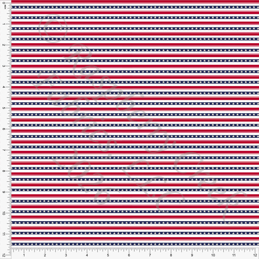 Red Navy Cream Micro Stars and Stripes, Star Spangled by Bri Powell for CLUB Fabrics
