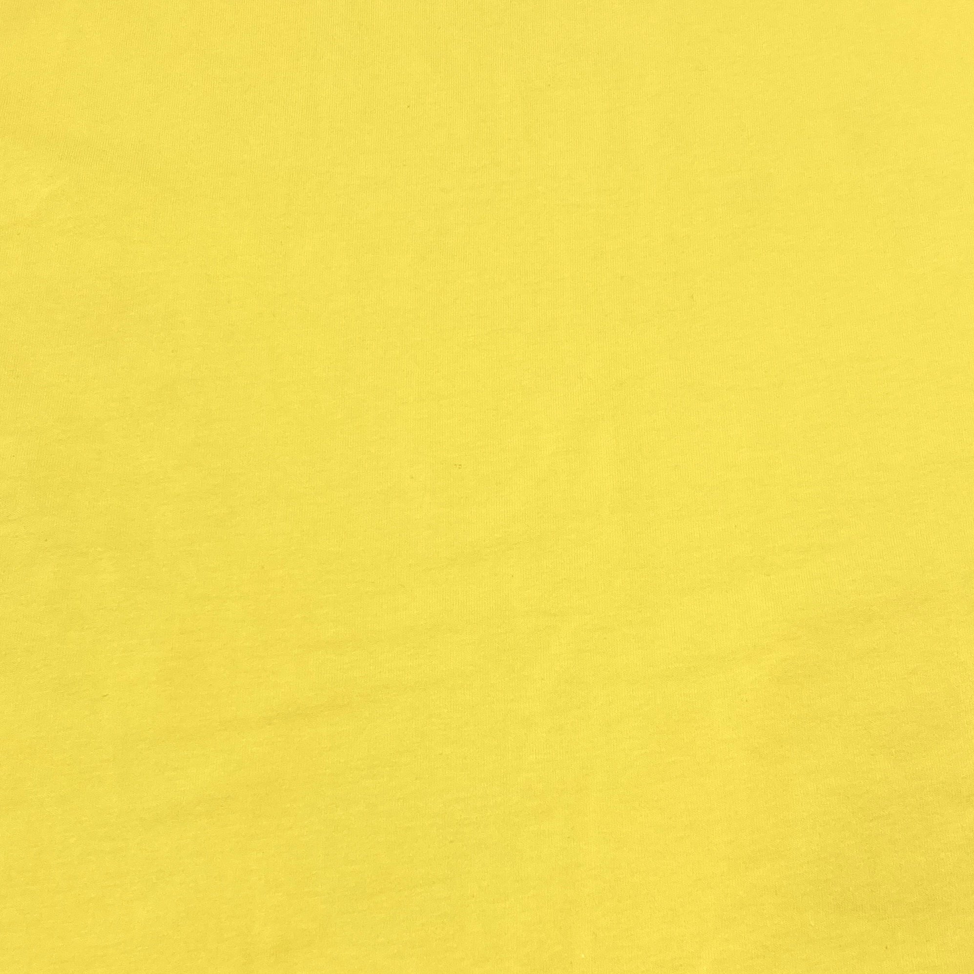 Solid Bright Yellow 4 Way Stretch 10 oz Cotton Lycra Jersey Knit Fabric