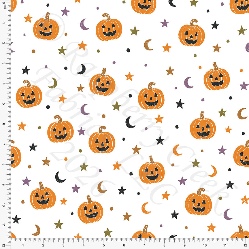Black Orange Deep Lime Dusty Purple Jack O'Lanterns, Halloween 2026 by Brittney Laidlaw for CLUB Fabrics