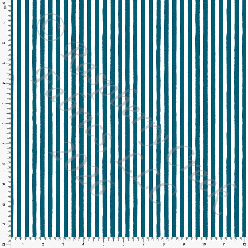 Teal Vertical Space Stripe, Space 2026 by Britney Laidlaw for CLUB Fabrics