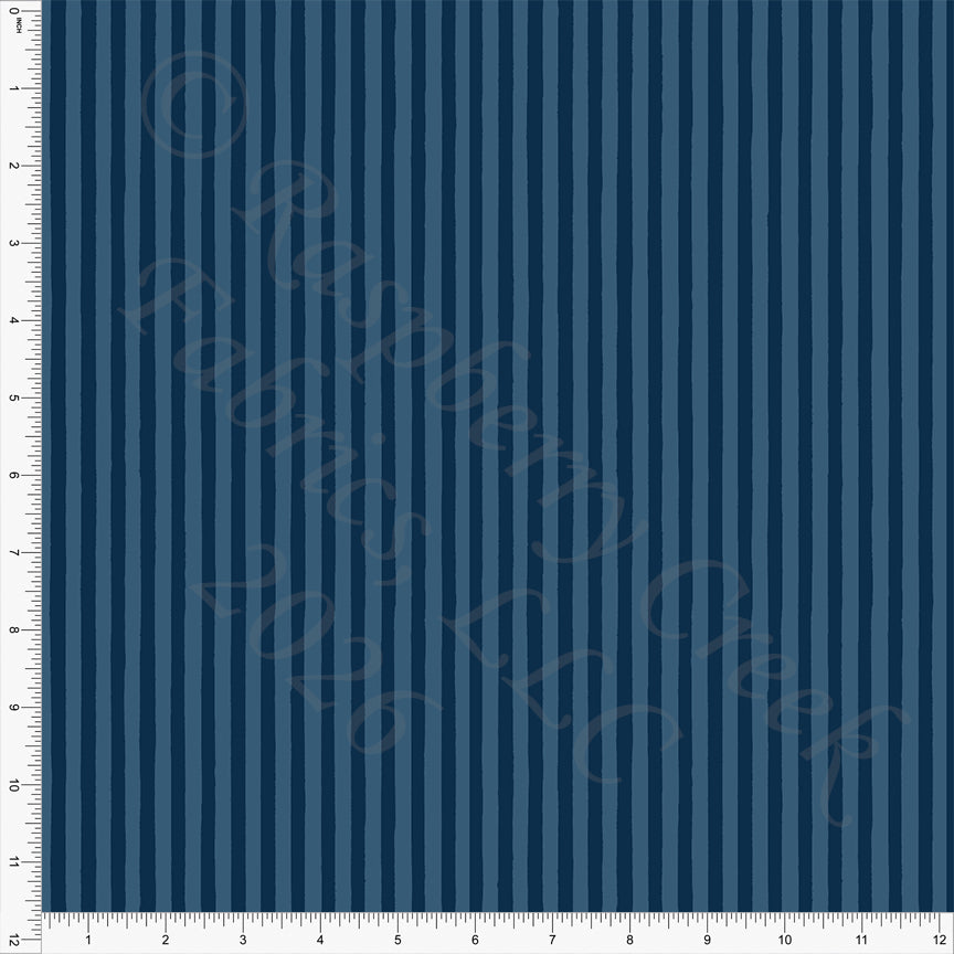 Navy Teal Vertical Space Stripe, Space 2026 by Brittney Laidlaw for CLUB Fabrics