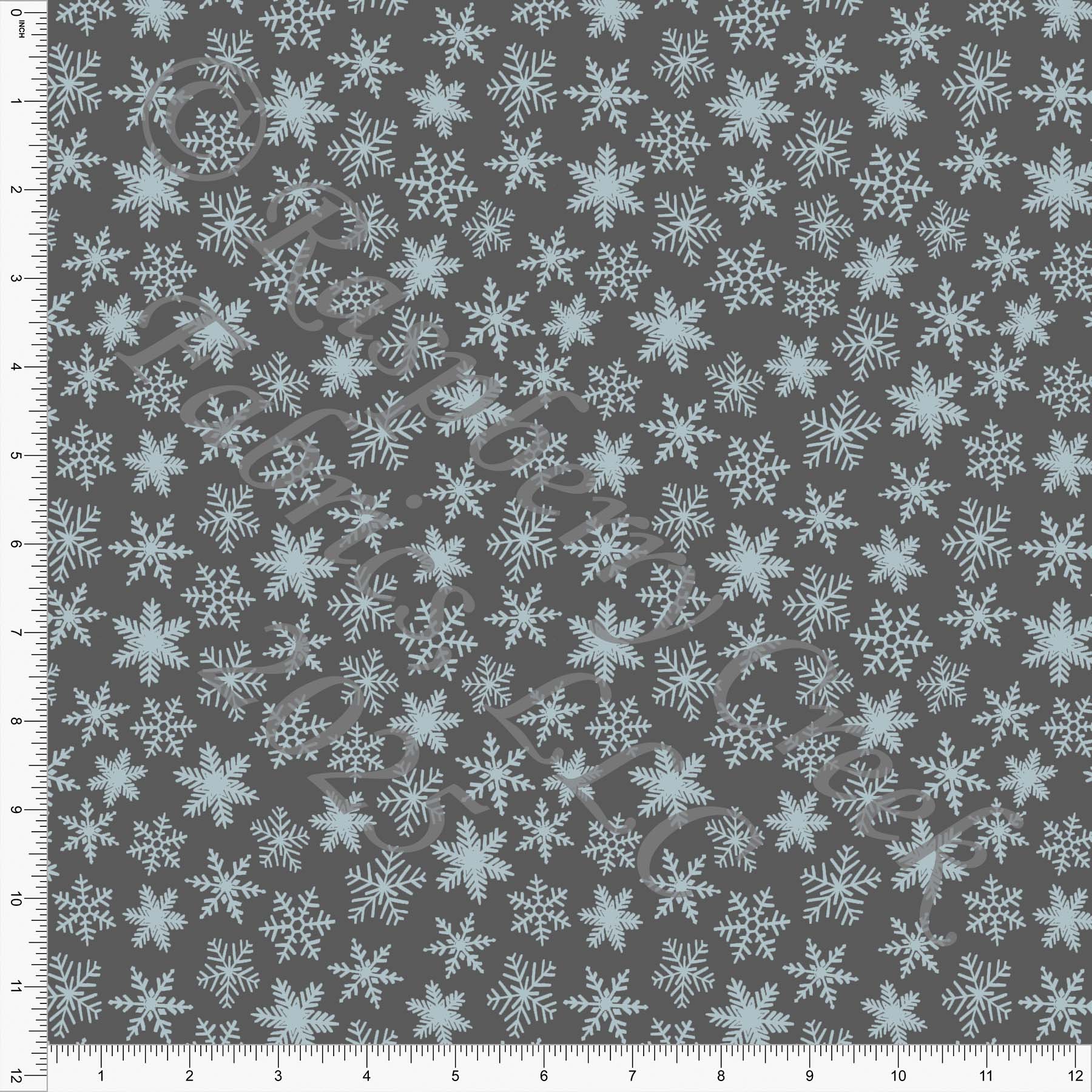 Snowflakes Steel Blue BP FaLaLaMingo Christmas by Brittney Laidlaw Christmas 2025 CLUB Fabrics