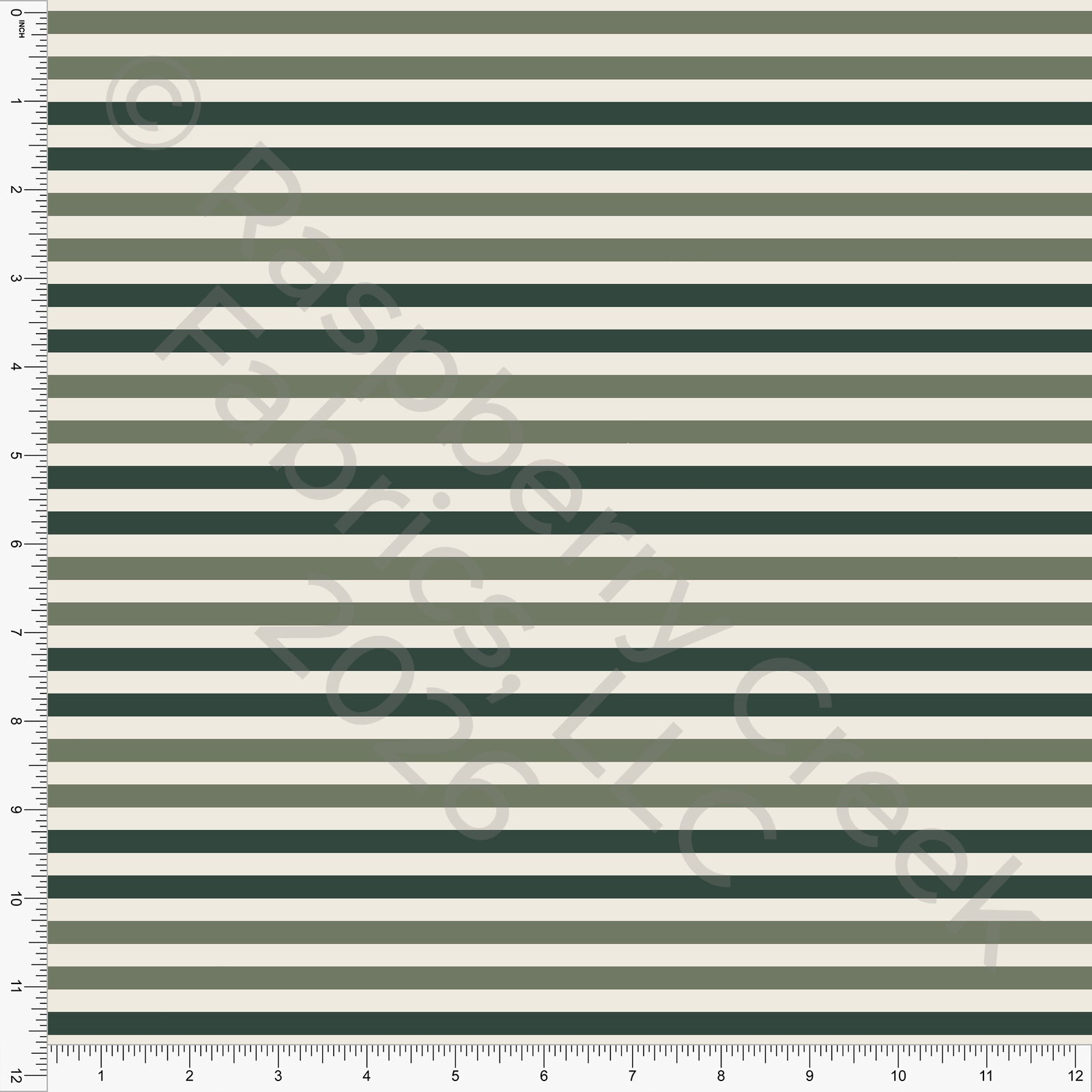 Cream Tonal Green Stripes, Woodland Noel by Brittney Laidlaw for CLUB Fabrics