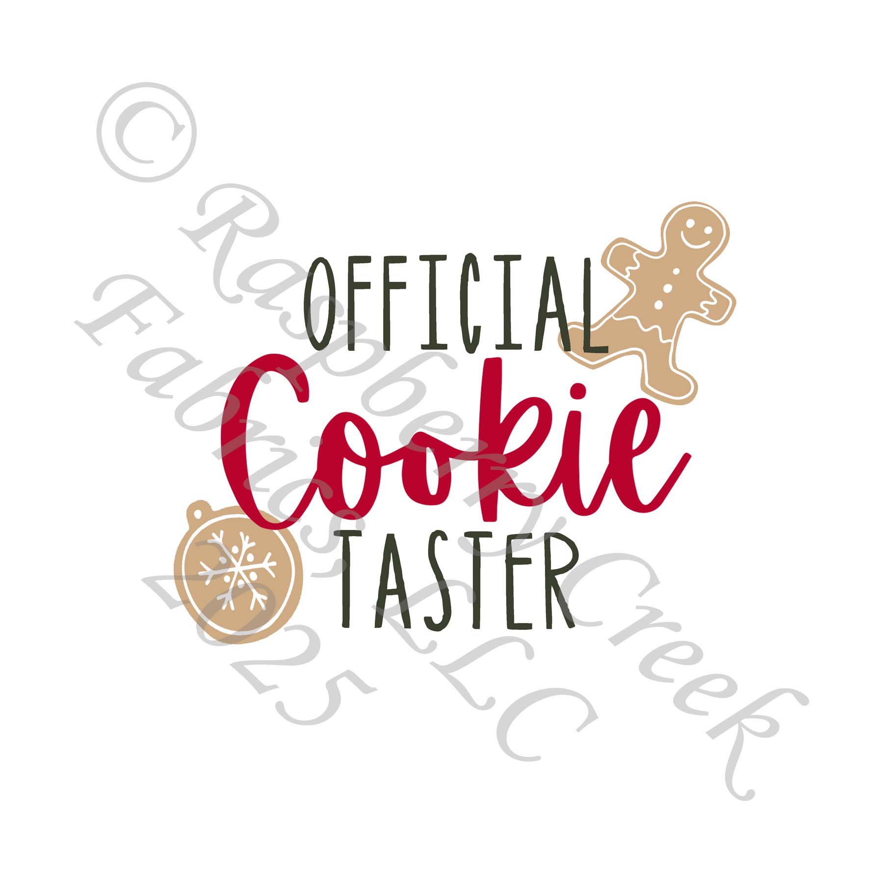 Cookie Tester Panel Khaki Olive Red FaLaLaMingo Christmas by Brittney Laidlaw for Christmas 2025 CLUB Fabrics