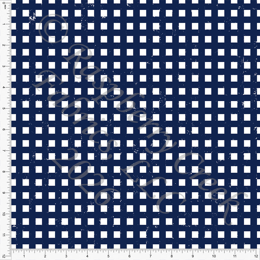 Minimal Navy Check, Ocean by Brittney Laidlaw for CLUB Fabrics