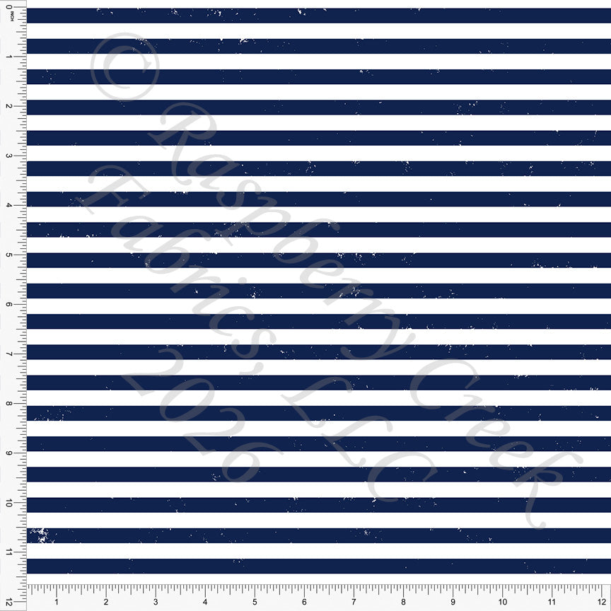 Minimal Navy Stripe, Ocean by Brittney Laidlaw for CLUB Fabrics