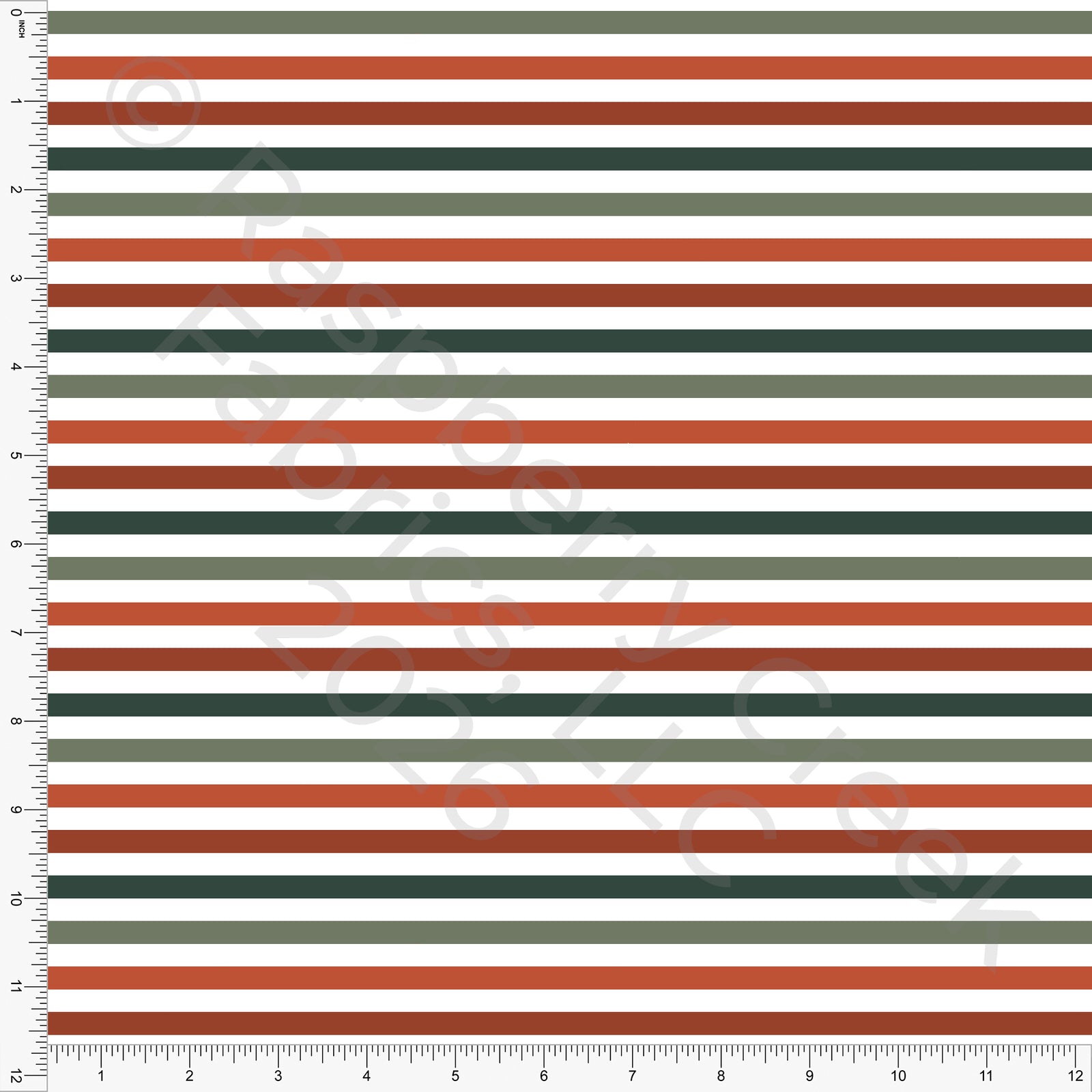 Tonal Rust and Green Stripes, Woodland Noel by Brittney Laidlaw for CLUB Fabrics