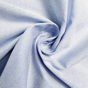 Medium Blue Oxford Cotton Shirting Swirled