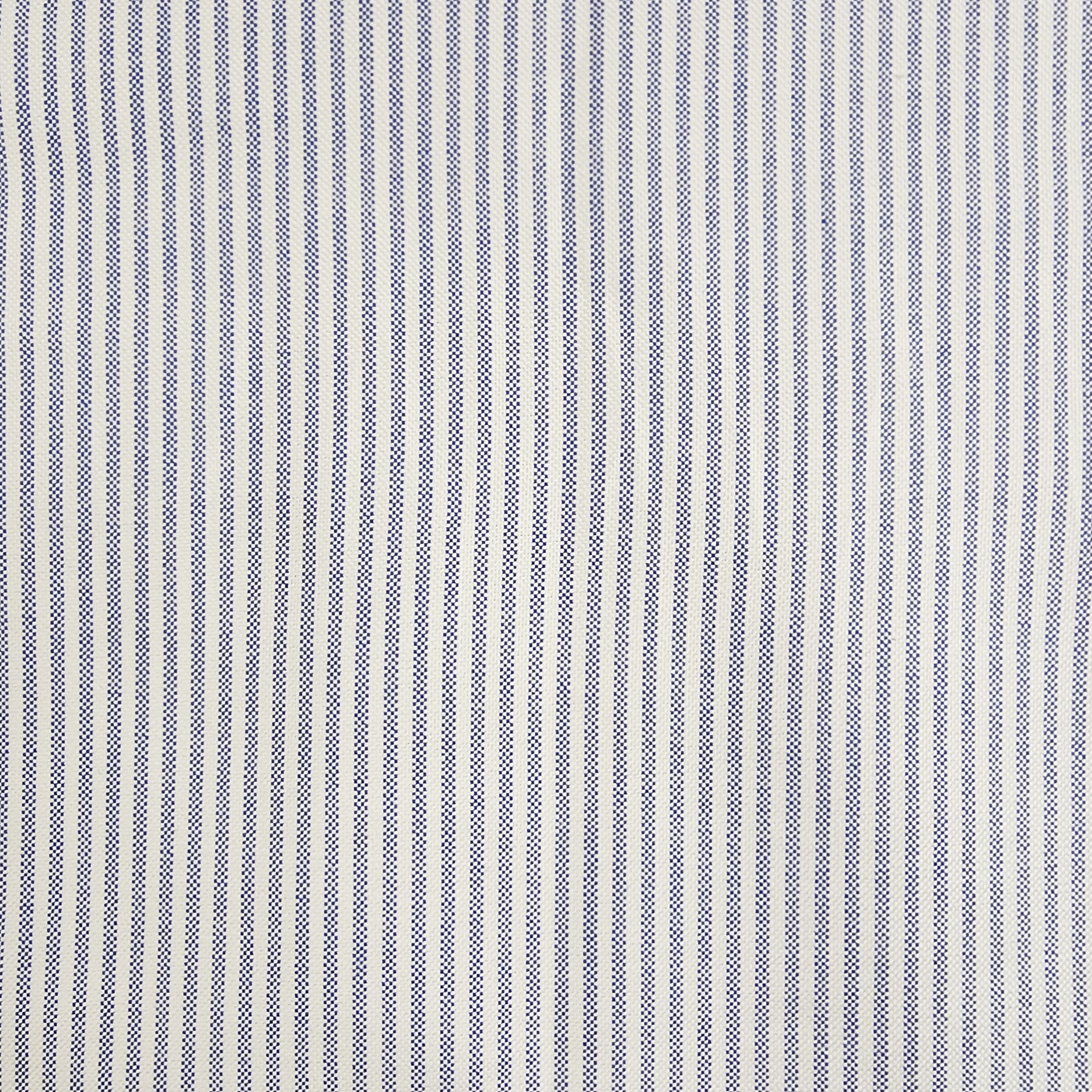 Medium Blue Stripe Oxford Cotton Shirting