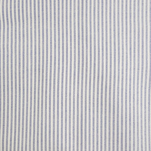 Medium Blue Stripe Oxford Cotton Shirting