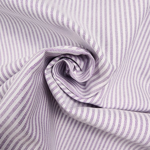 Purple Stripe Oxford Cotton Shirting Swirled