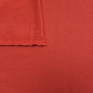 Solid Coral Cotton Spandex French Terry