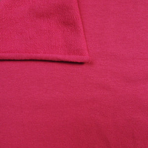 Solid Fuchsia Cotton Spandex French Terry
