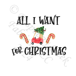 Red Green and Black Cozy Coup All I Want for Christmas Panel, Christmas Morning by Bri Powell for CLUB Fabrics