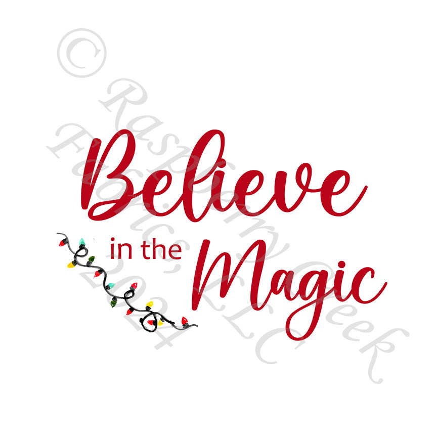 Red Green Yellow and Blue Believe in the Magic Christmas Lights Panel, Christmas Morning by Bri Powell for CLUB Fabrics