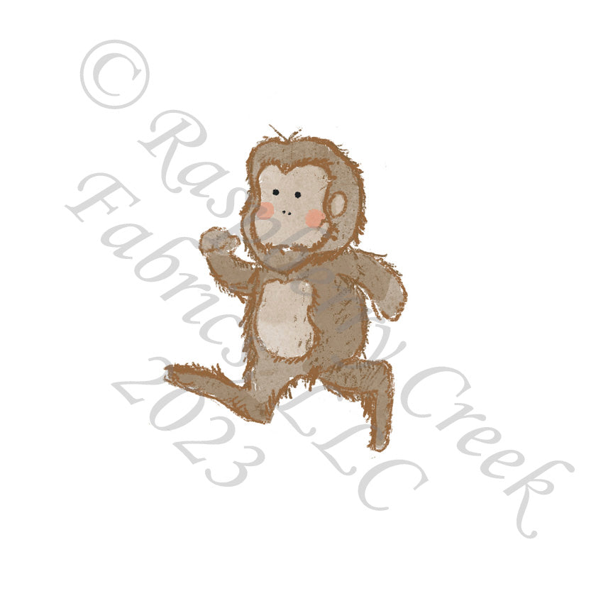 Tonal Brown Milk Chocolate Big Foot Panel, Cryptid by Bri Powell for CLUB Fabrics