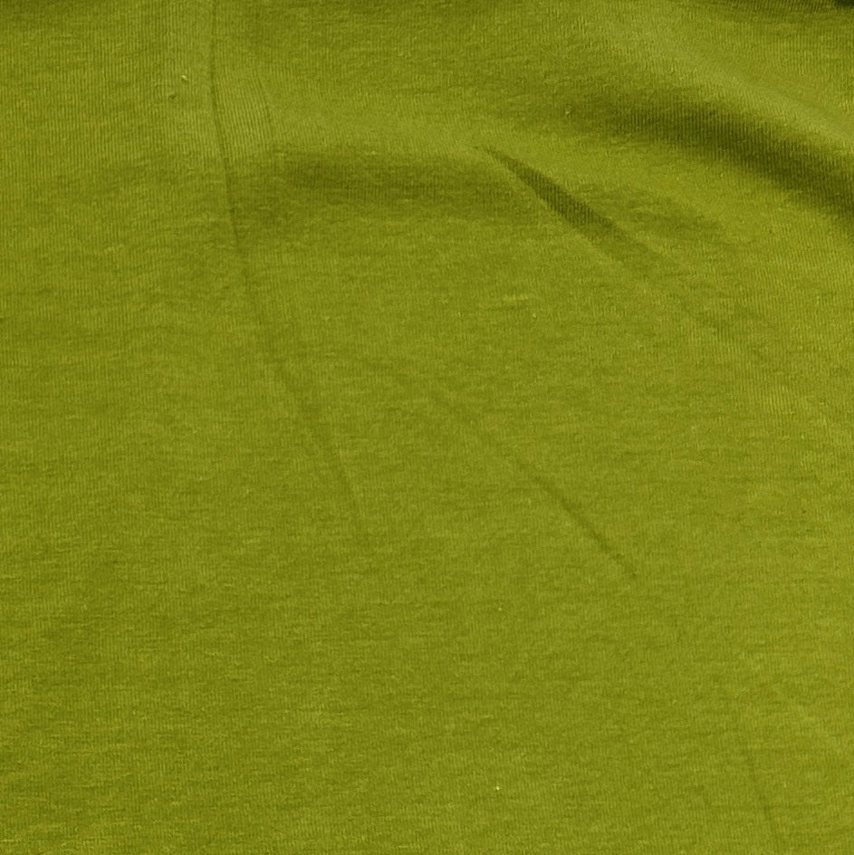 Solid Deep Lime Green 4 Way Stretch 10 oz Cotton Spandex Jersey Knit Fabric