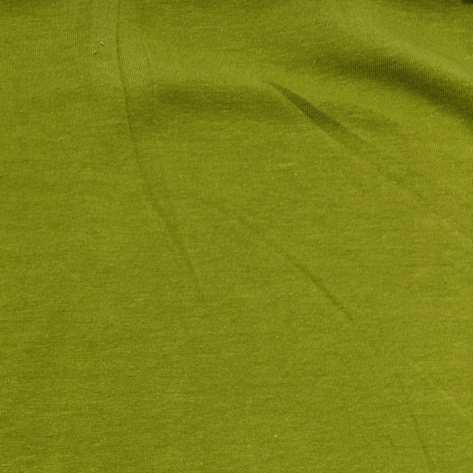 Solid Deep Lime Green 4 Way Stretch 10 oz Cotton Lycra Jersey Knit Fabric
