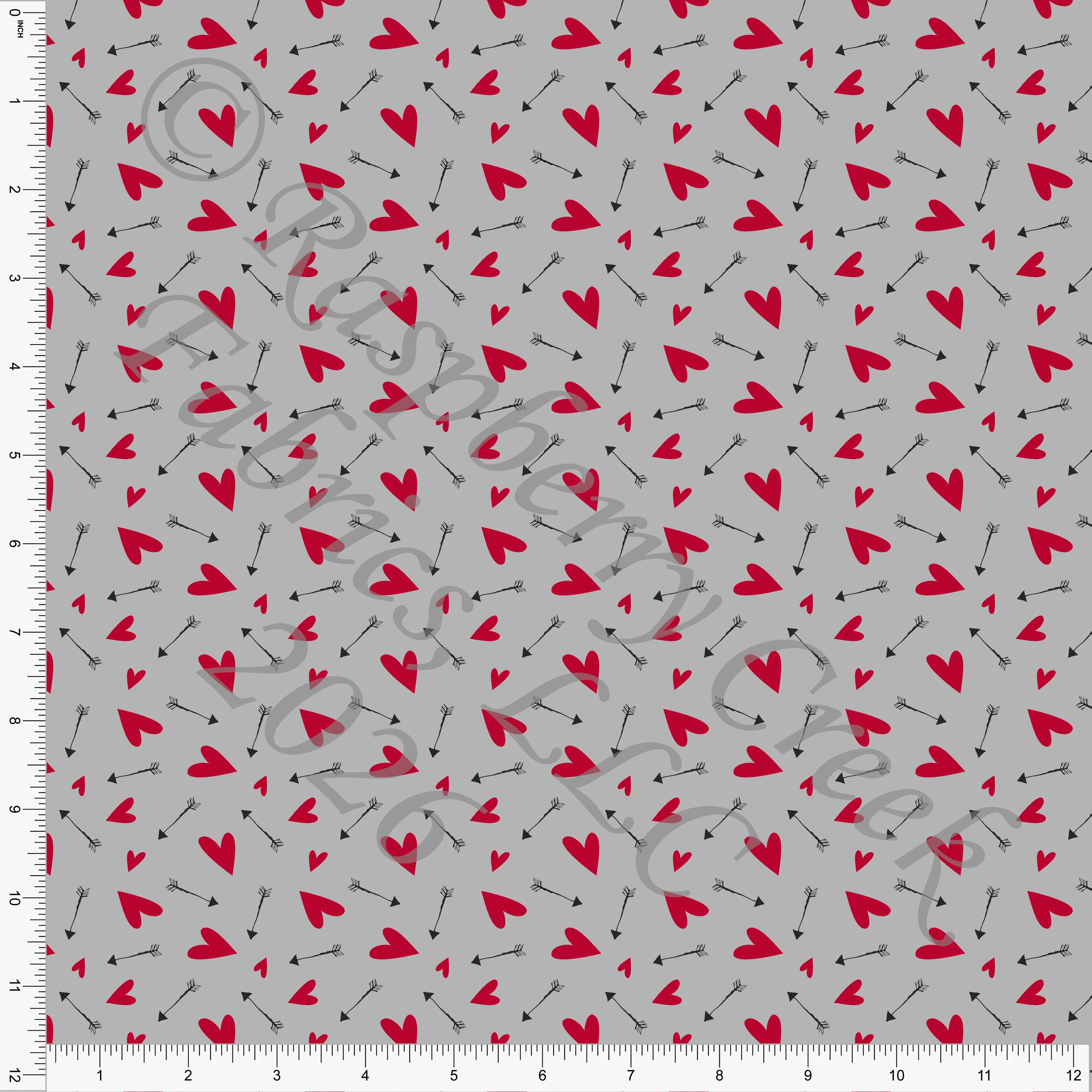 Red, Black, Arrow Hearts, Be Mine by Diana Rammell for Valentines 2026 CLUB Fabrics