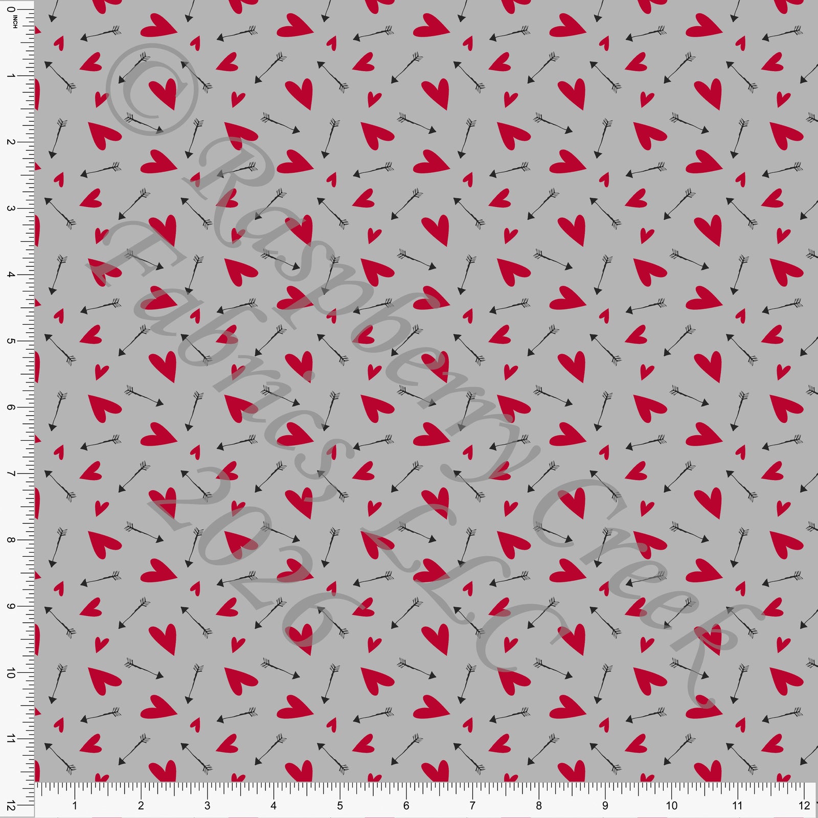 Red, Black, Arrow Hearts, Be Mine by Diana Rammell for Valentines 2026 CLUB Fabrics