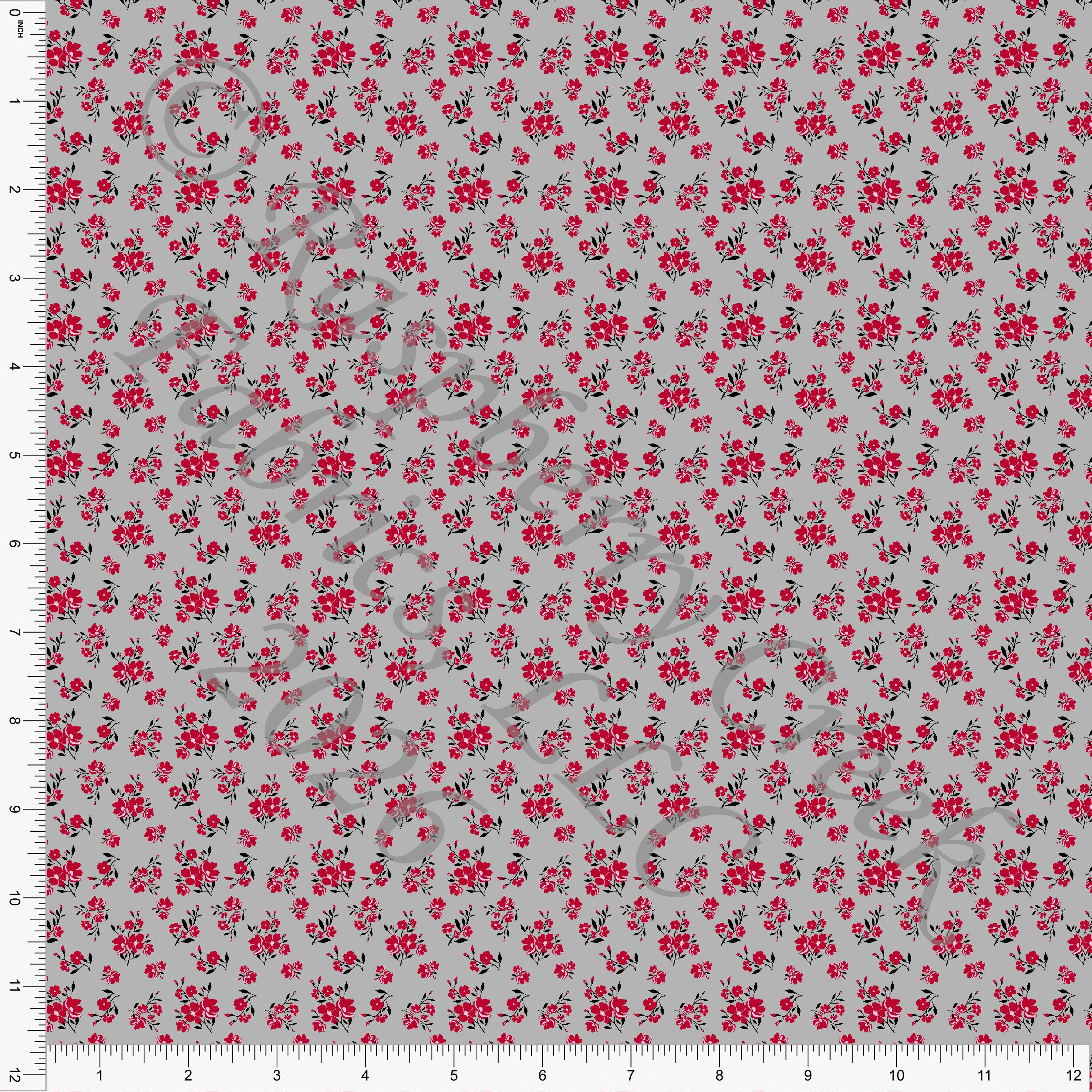 Red, Black, Light Pink, Floral, Be Mine by Diana Rammell for Valentines 2026 CLUB Fabrics