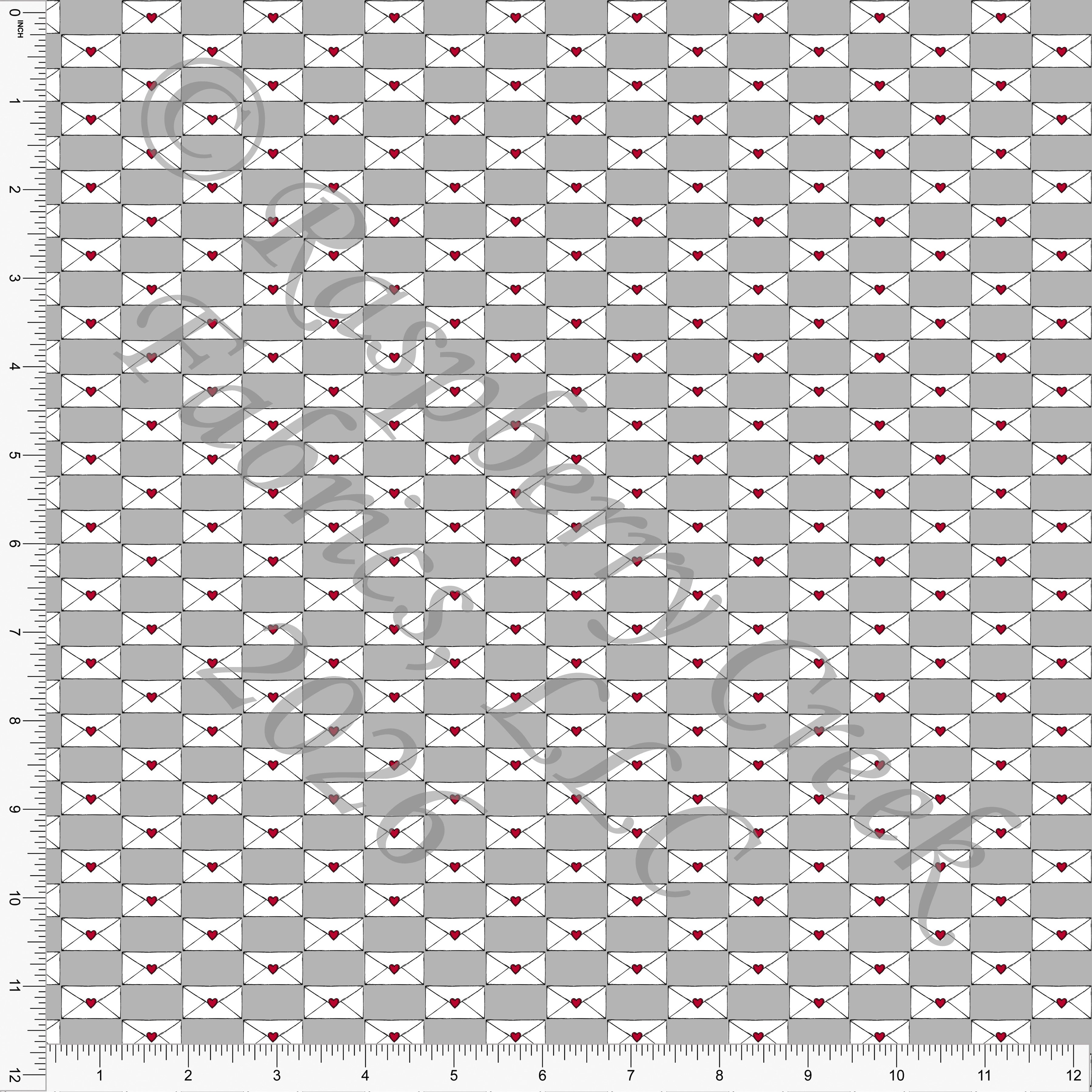 Red, Black, Love Letter, Be Mine by Diana Rammell for Valentines 2026 CLUB Fabrics