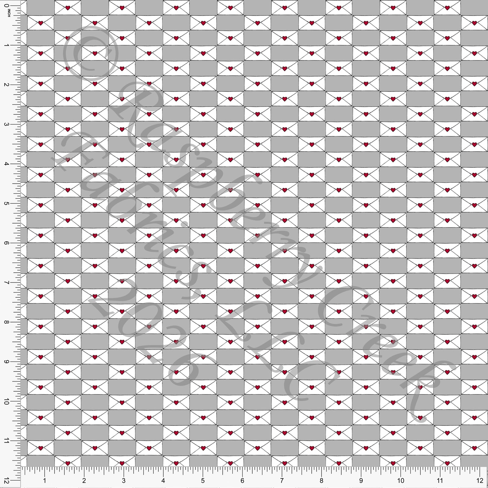 Red, Black, Love Letter, Be Mine by Diana Rammell for Valentines 2026 CLUB Fabrics