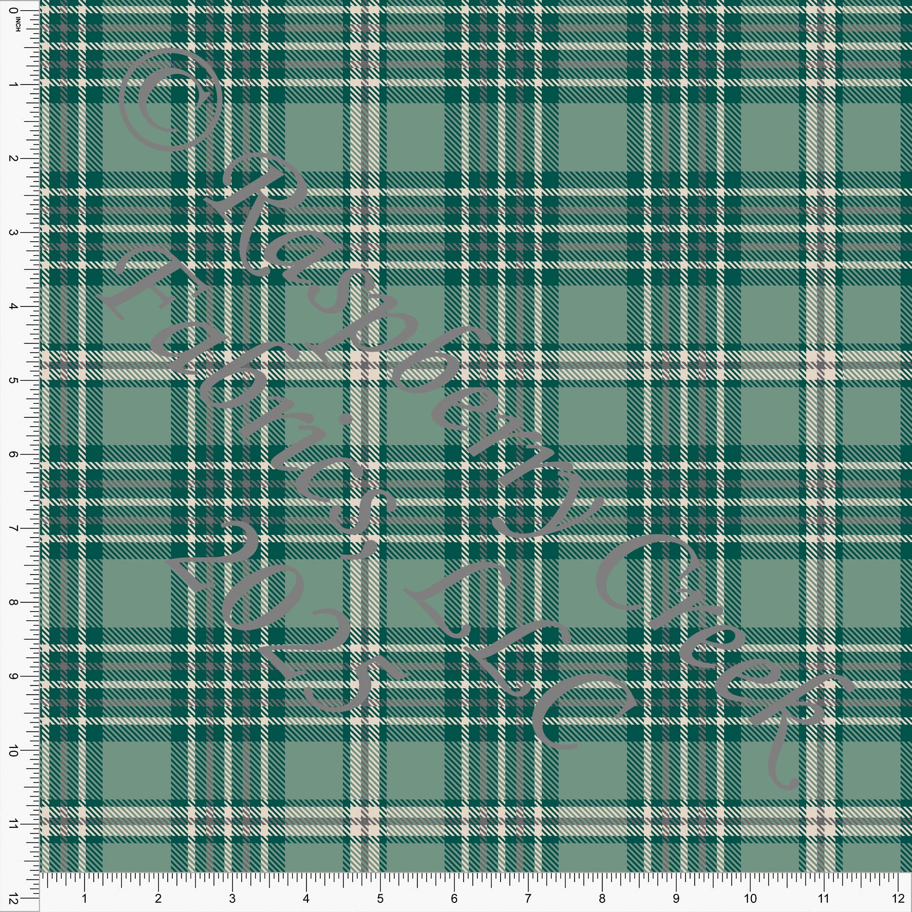 Tonal Green Cream Grey Fall Plaids by Diana Rammell Fall 2025 CLUB Fabrics