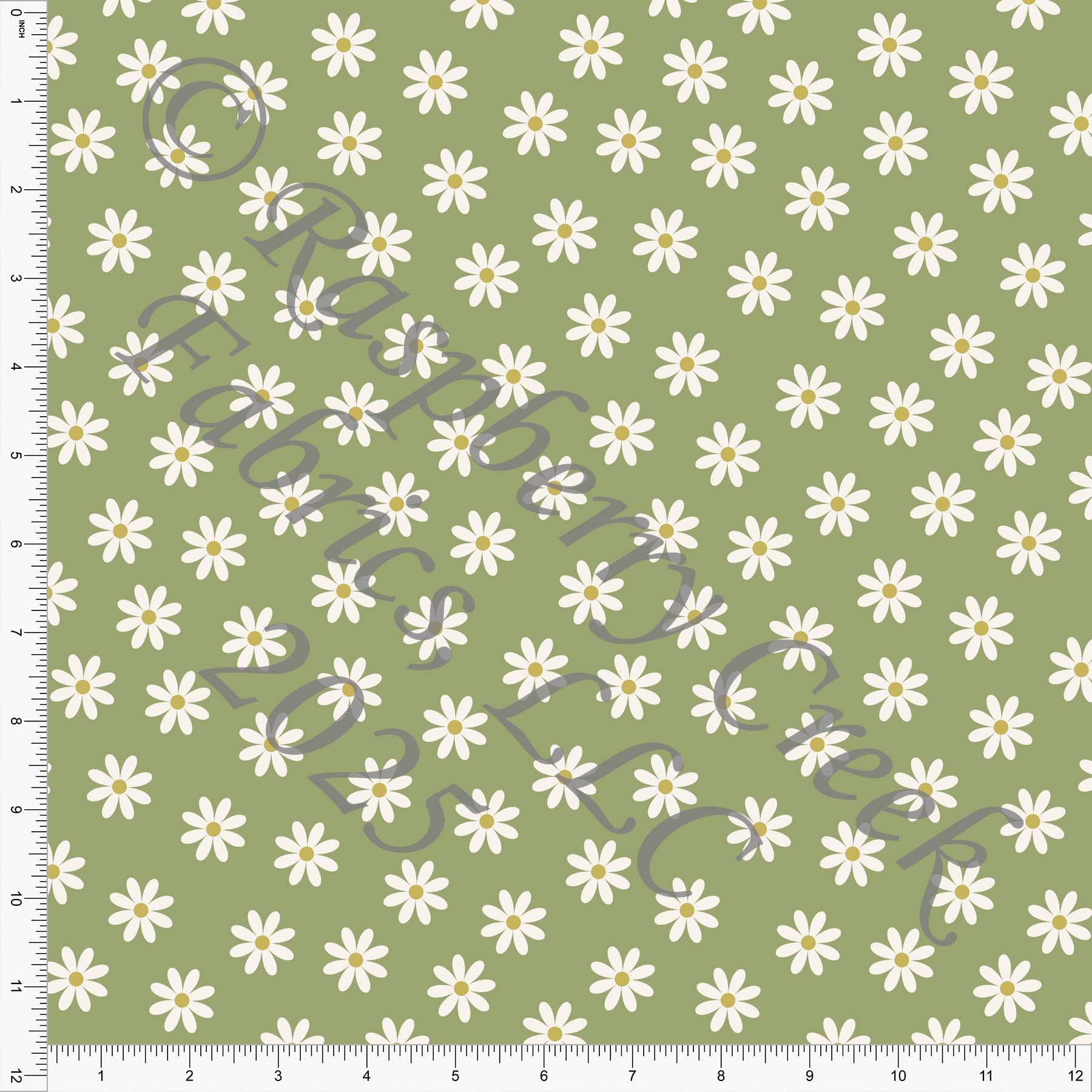 Daisy Green Cream Retro by Diana Rammell Fall 2025 CLUB Fabrics