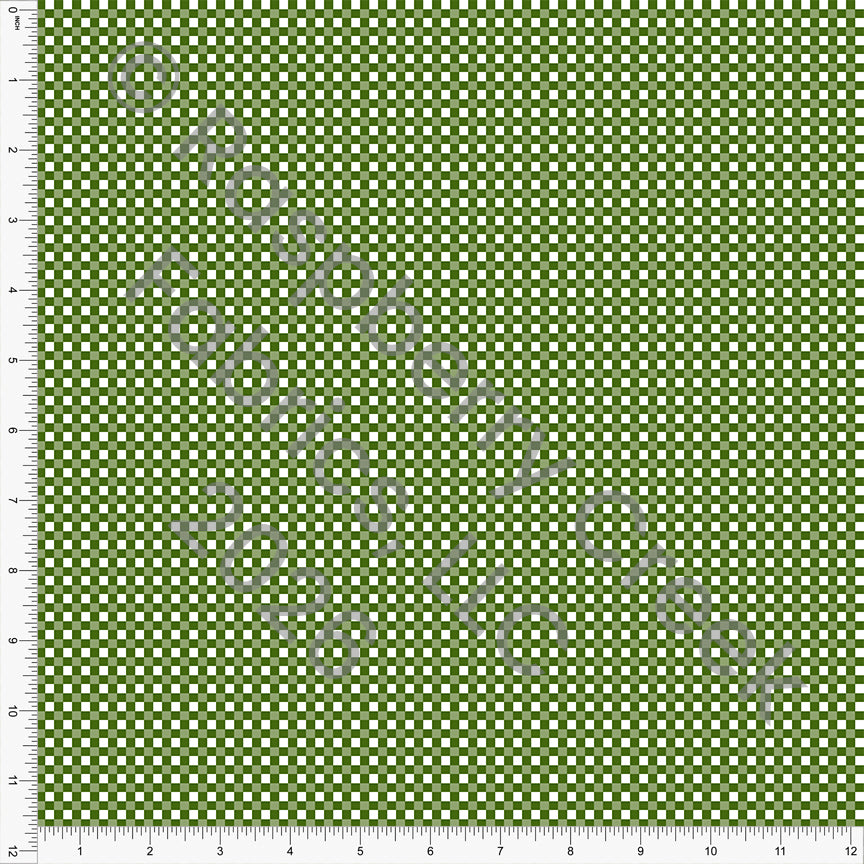 Green Mini Gingham, Christmas Whimsy by Diana Rammell for CLUB Fabrics