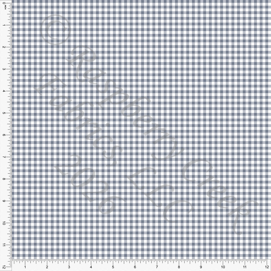 Dusty Blue Mini Gingham, Mini Gingham by Diana Rammell for CLUB Fabrics