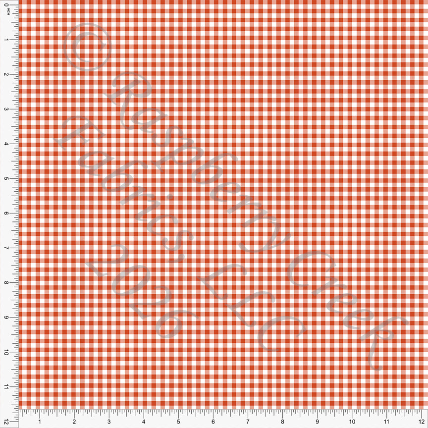 Rust Mini Gingham, Mini Gingham by Diana Rammell for CLUB Fabrics