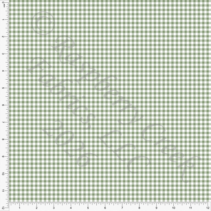 Sage Mini Gingham, Mini Gingham by Diana Rammell for CLUB Fabrics