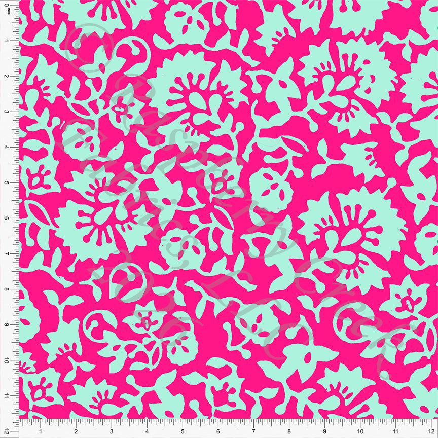Lipstick Mint Block Print, Sunny by Diana Rammell for CLUB Fabrics