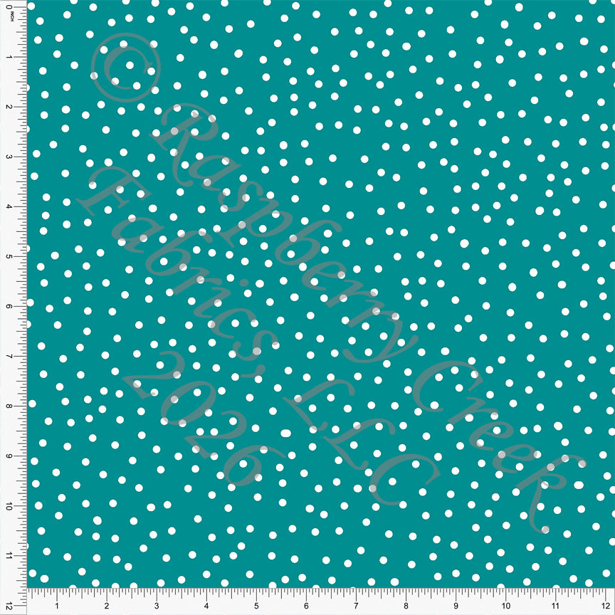 Peacock Polka Dot, Sunny by Diana Rammell for CLUB Fabrics