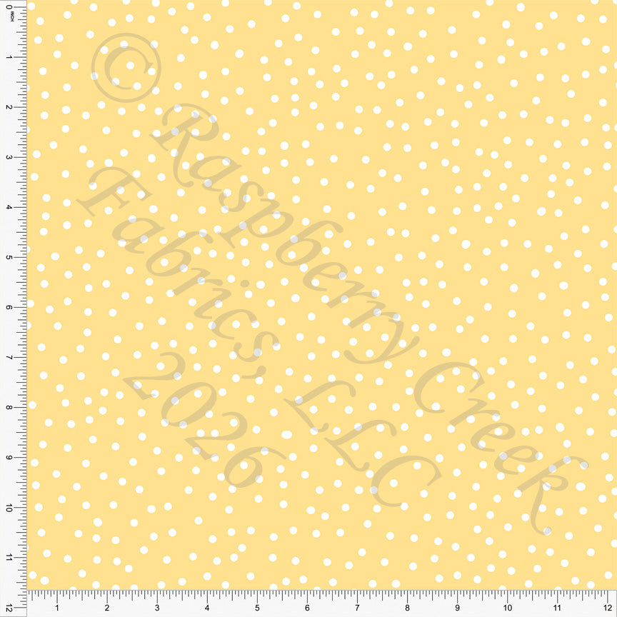 Yellow Random Polka Dot, Sunny by Diana Rammell for CLUB Fabrics