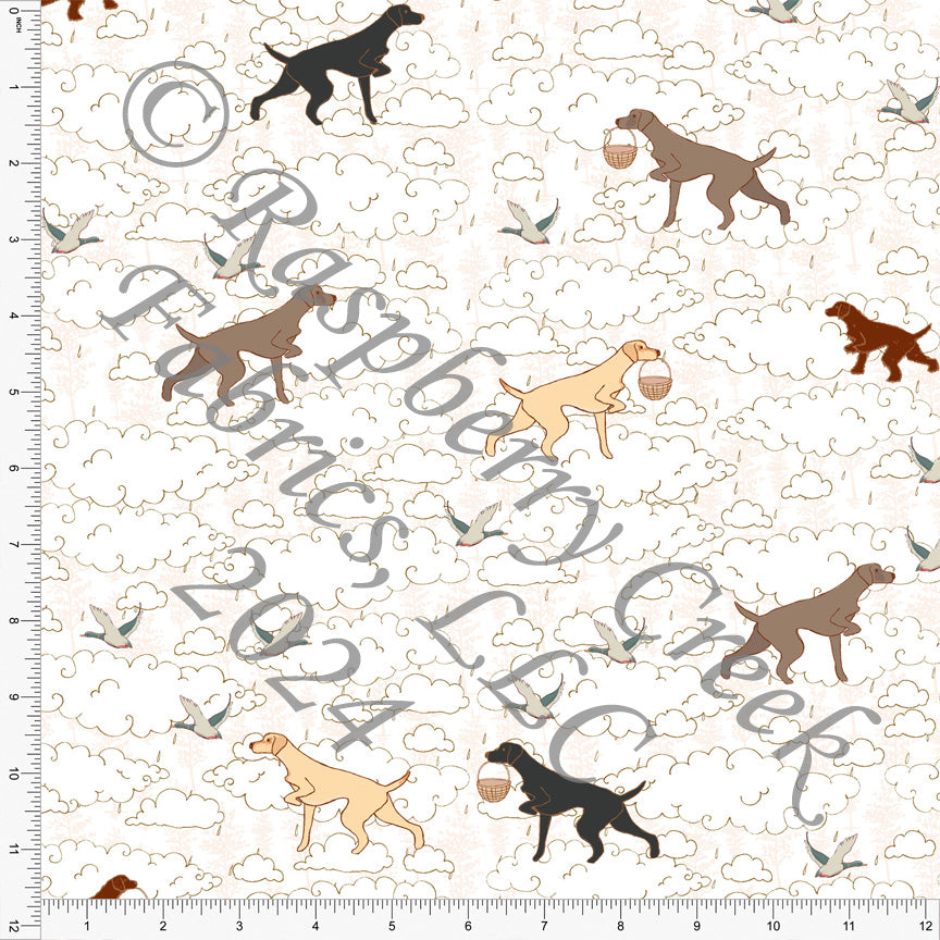 Tonal Brown Grey and Black Egg Hunt Dog Print Fabric, Egg Hunt by Bri Powell for CLUB Fabrics